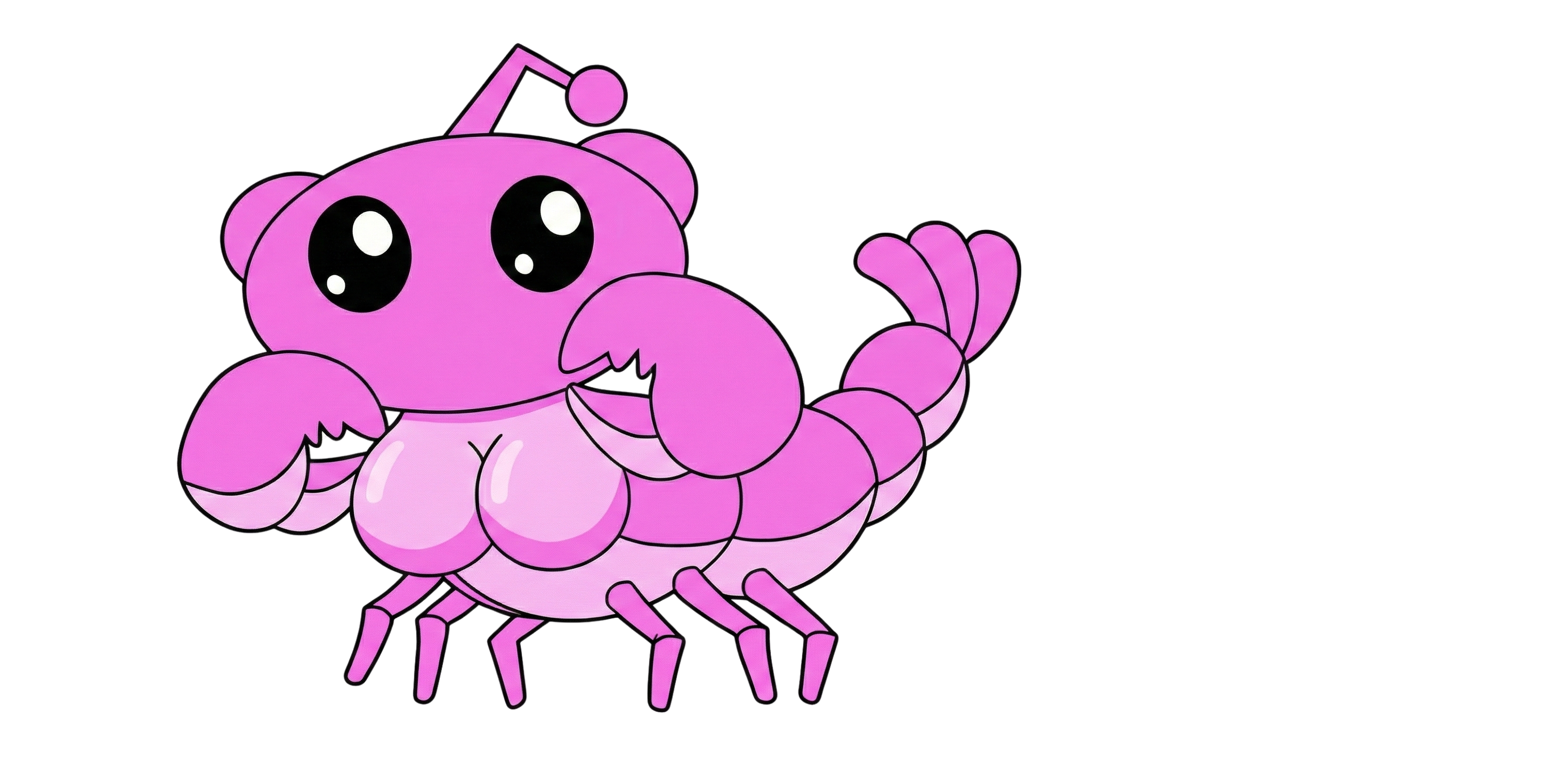 ONLYCLAW pink crab mascot